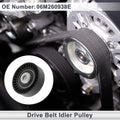 Drive Belt Idler Pulley for Audi A6 (2018–2024) No. 06M260938E Black 1 Pc