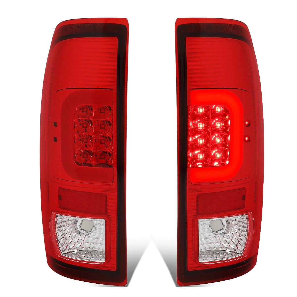 3D LED C-Bar Tail Brake Light Lamps for Ford F250 F350 Super Duty (2008–2016)