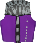 Neoprene Flotation Vest for Fly Racing Women's Large (Purple/Grey/Black)