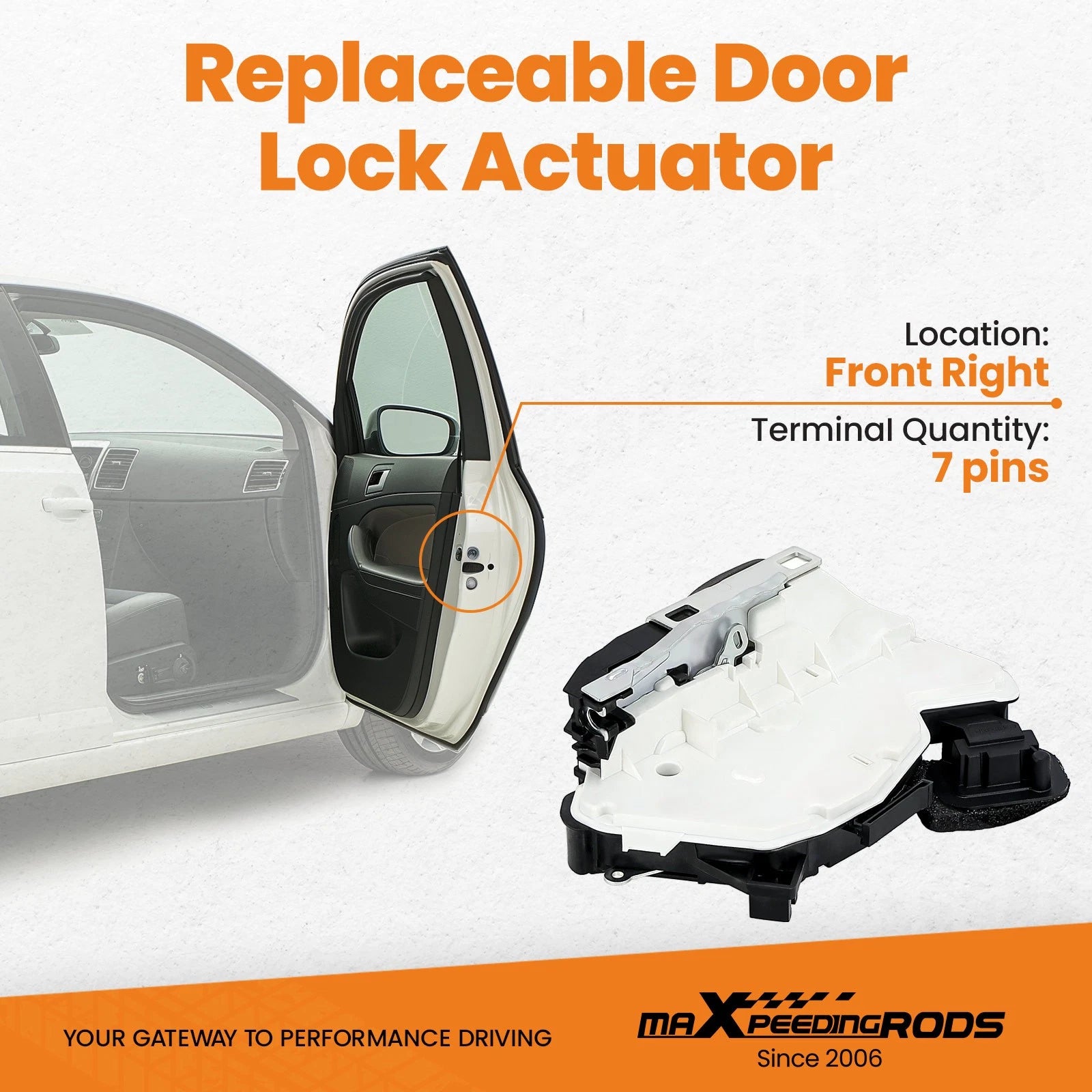 Front Door Lock Actuator for VW Golf, Passat (2010–2013) 6RD837016A