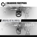 Foot Pegs for Suzuki DR650S/SE (1996–2024) - Wide Pedal Pad Footrest