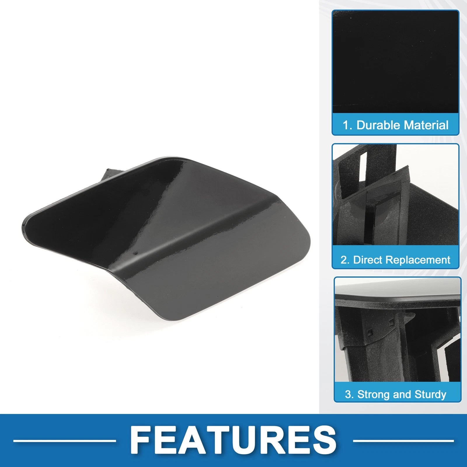 Front Right Washer Nozzle Cover Cap No. 51117422904 for BMW X6 (2015–2019) Black