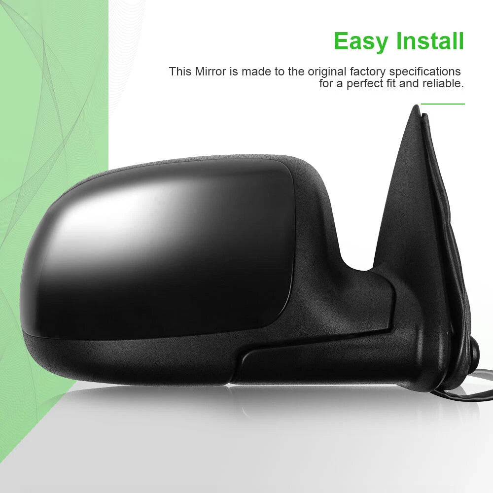 Passenger Side Power Heated Black Exterior Mirror for Chevy GMC (2003–2006)