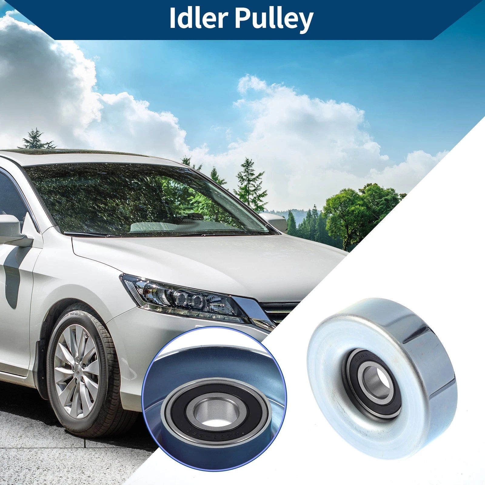 Drive Belt Idler Pulley for Honda Fit (2006–2008) No. 38942PWA004 1 Pc