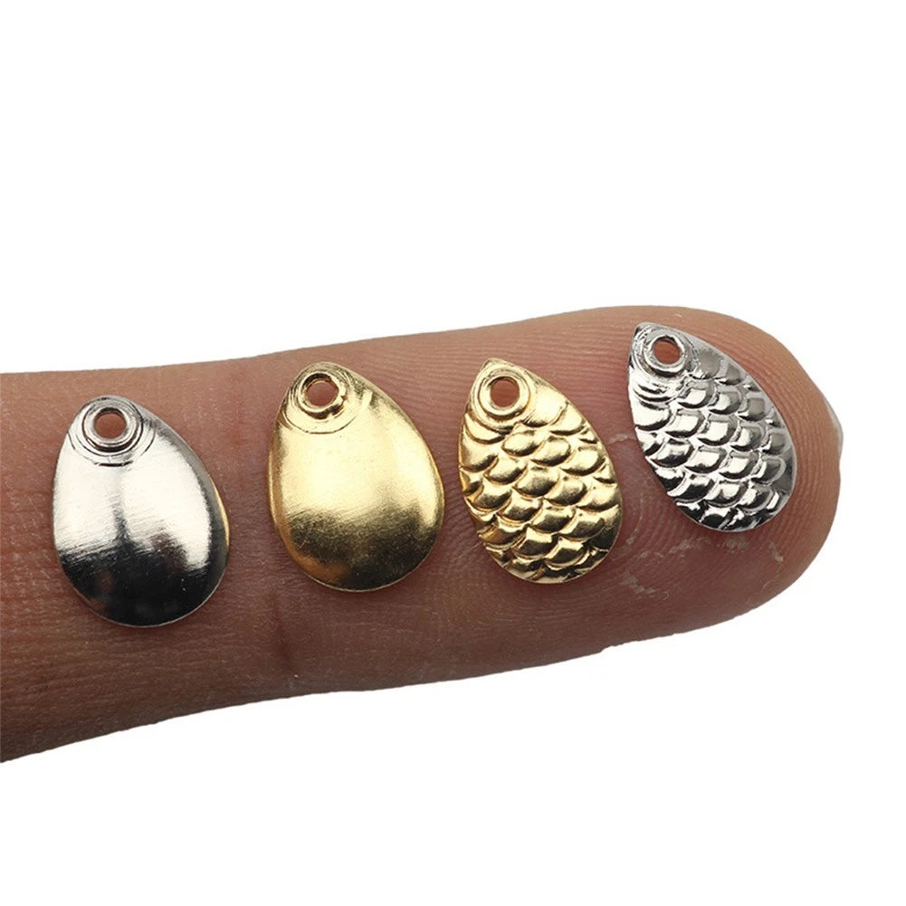 50 Pcs Spinner Ring Blades Attractor Lure Spoon for Fishing