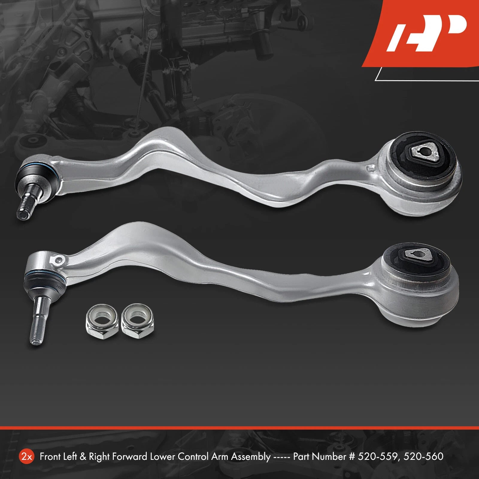 2X Lower Front Side Control Arm for BMW 323i 325i 328i 330i 335i (2006–2013)