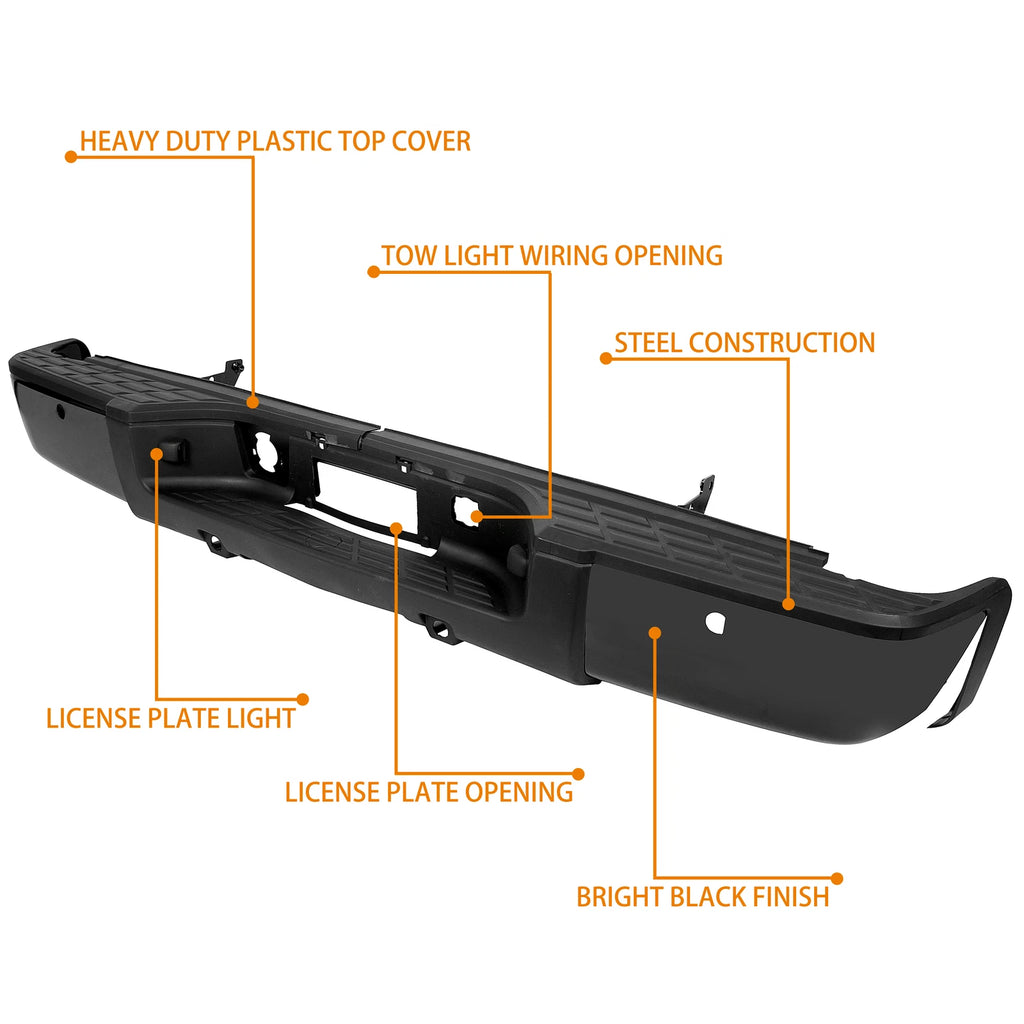 Bumper Assembly with Lights for Chevy Silverado GMC Sierra 1500 (2007–2013)