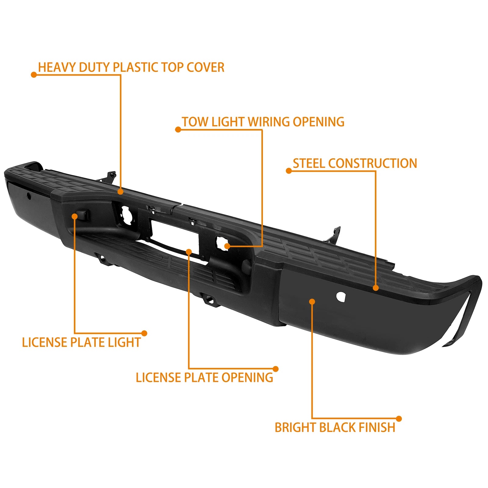 Bumper Assembly with Lights for Chevy Silverado GMC Sierra 1500 (2007–2013)