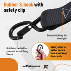 Set of 2 Ratchet Tie Down Straps 1.6in x 8ft for Truck Trailer