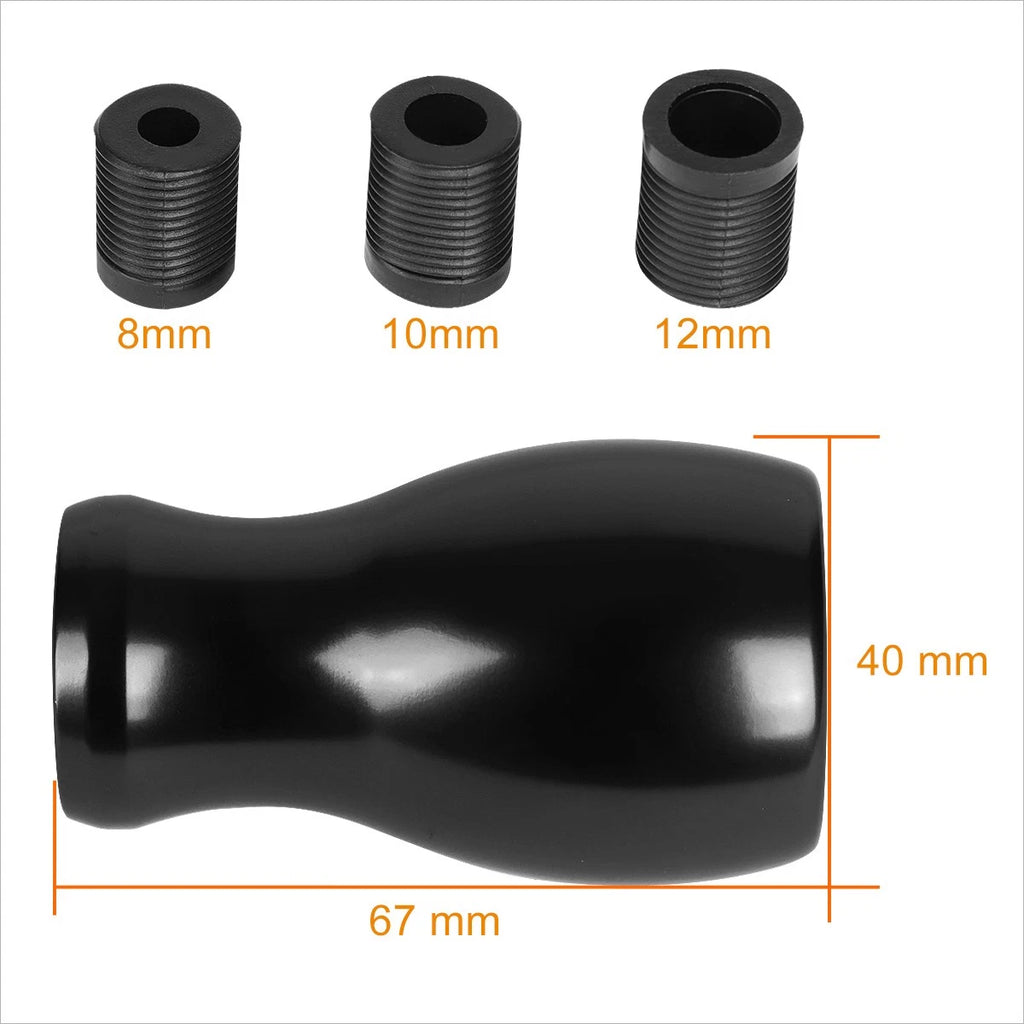 J2 Flat Top Teardrop Shift Knob for Universal 6-Speed Manual (Black)