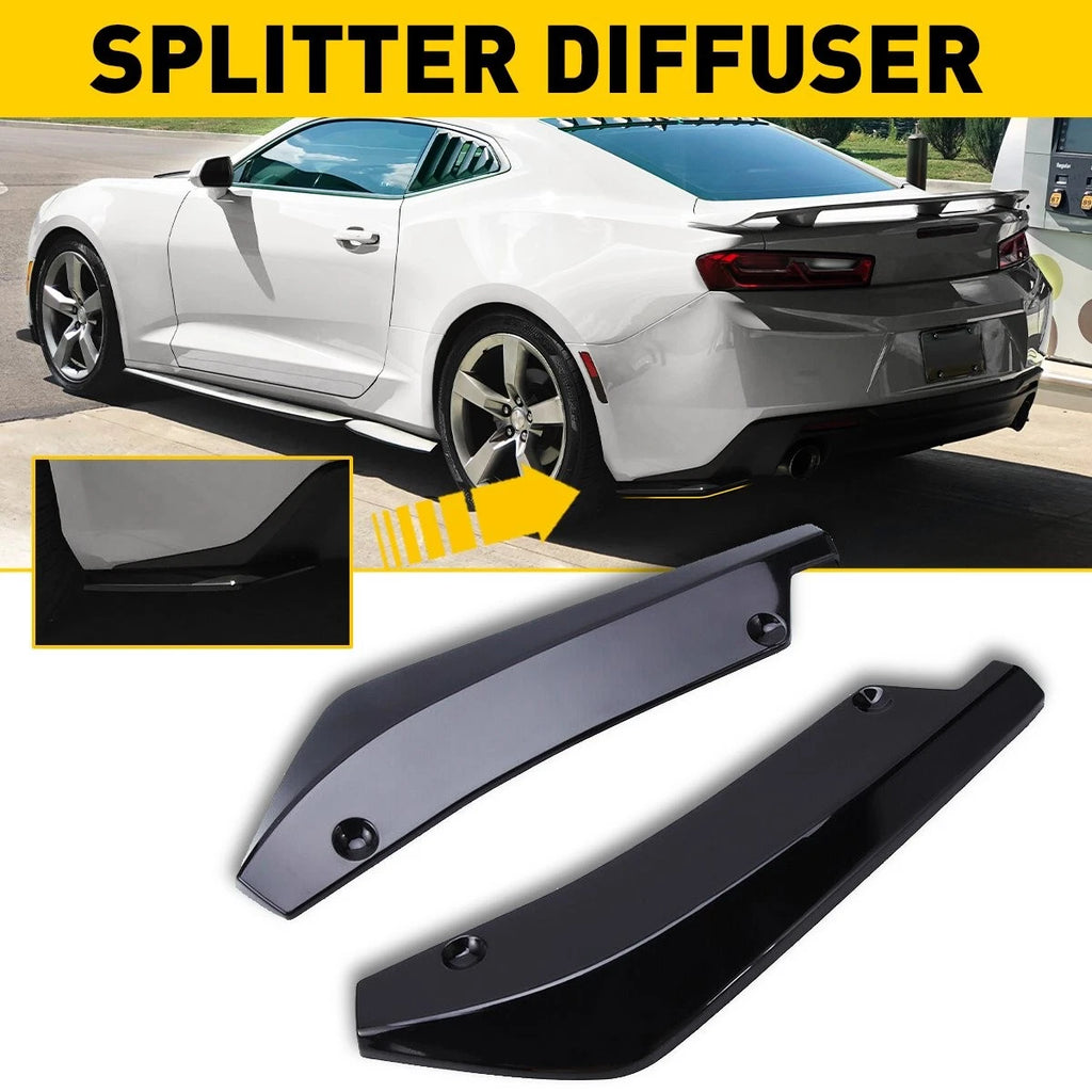 Gloss Black Rear Bumper Lip Diffuser for