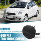 Front Bumper Tow Hook Cover 52127-0D908 for Toyota Yaris (2006–2013) Black