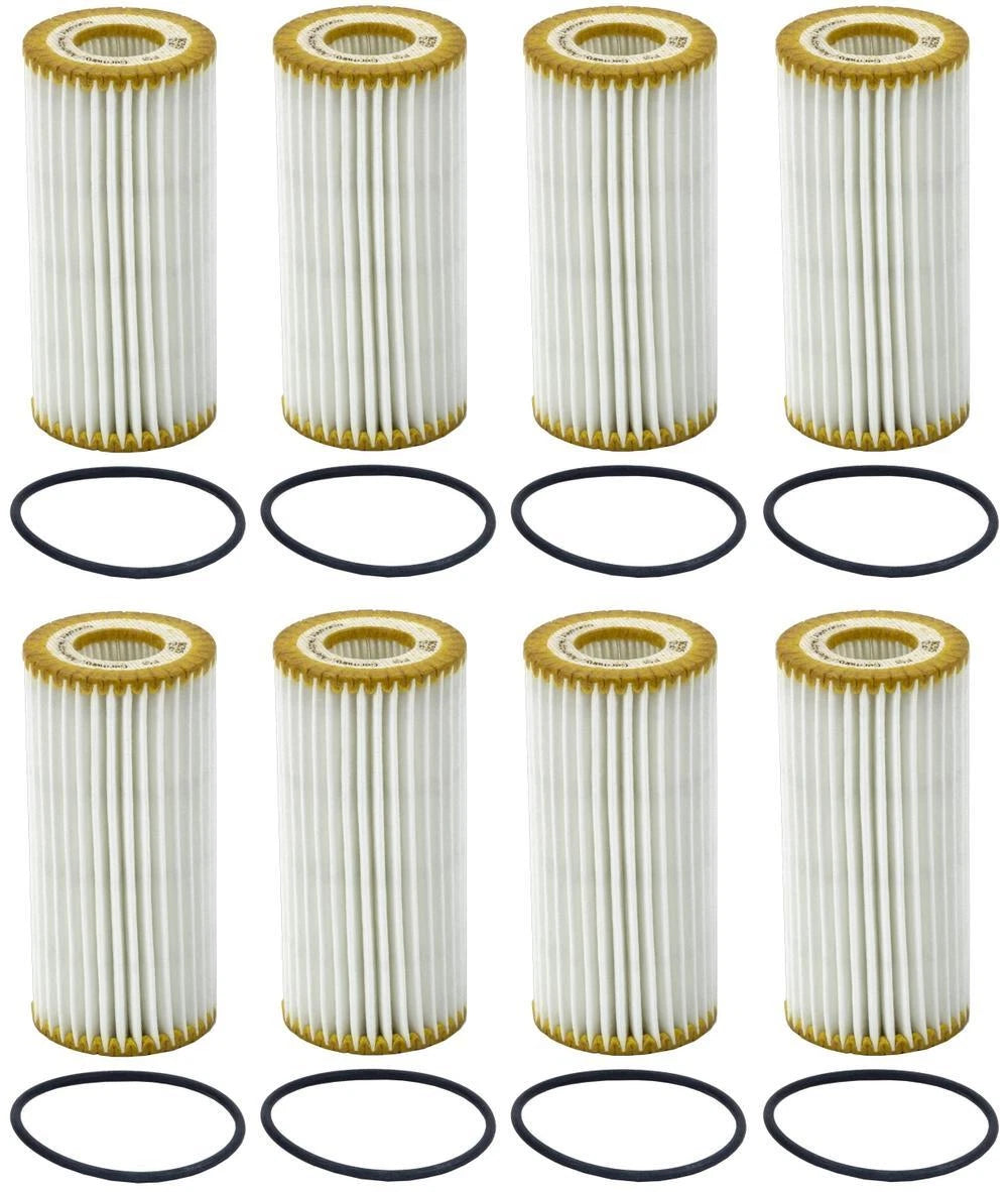Set of 8 Wix WL10396 Engine Oil Filter Kit for (Metal Free)