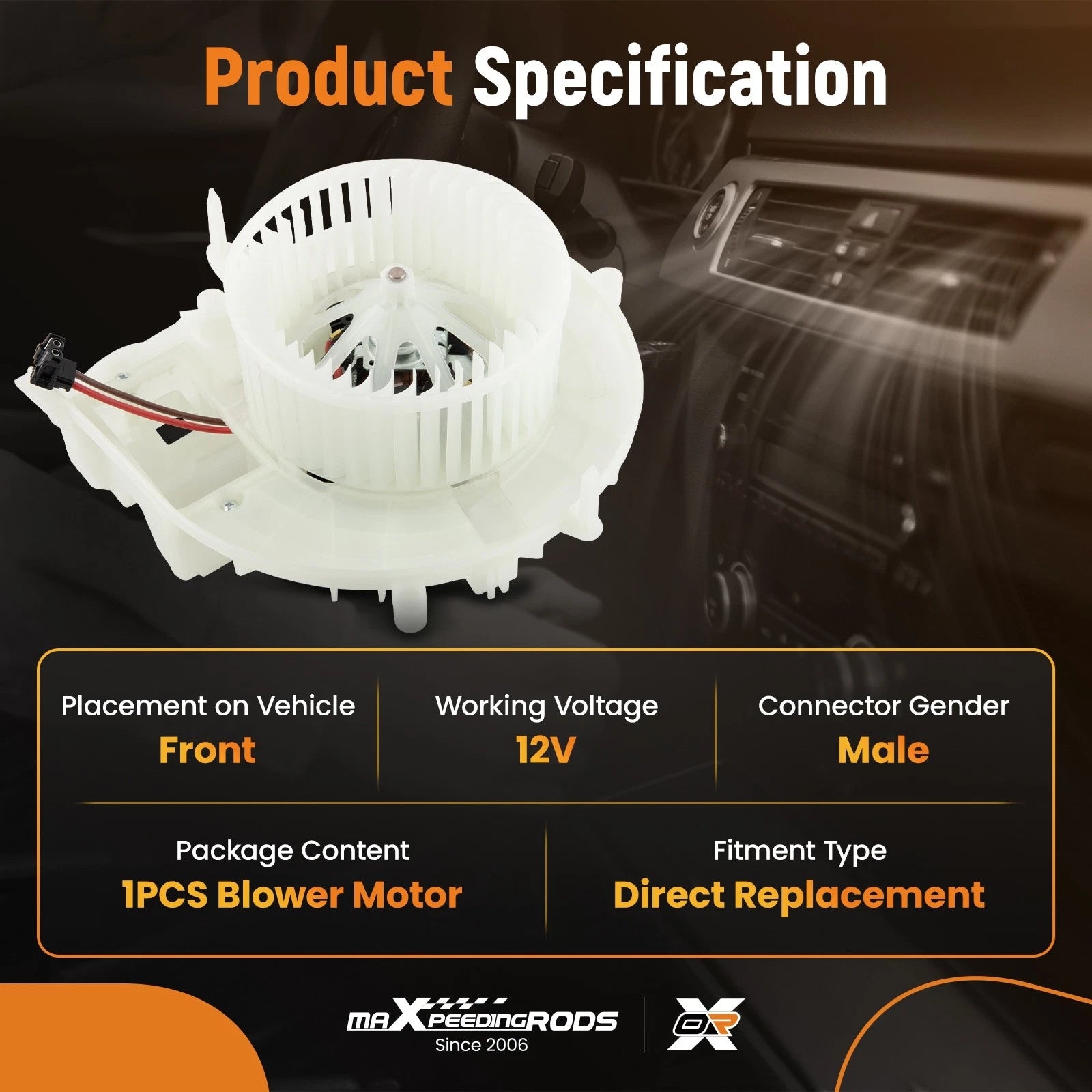 A/C Blower Motor Fan for Mercedes-Benz SLK280/SLK55 AMG (2005–2011)