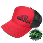 Powerstroke Hat for Ford Truck (Diesel, Red/Black Mesh Snapback)