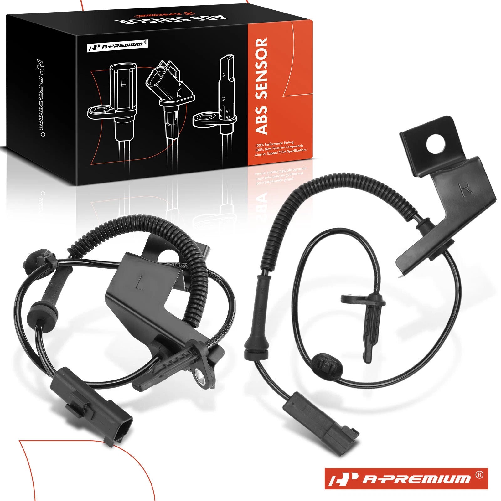 2X Front ABS Wheel Speed Sensor for Ford Edge (2015–2022)