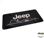 License Plate Frame Black Stainless for Jeep Wrangler JL (2018–2024)