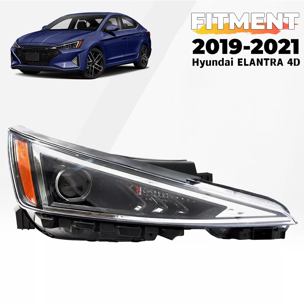 Headlight Assembly for Hyundai Elantra Sedan (2019–2020) Halogen Right