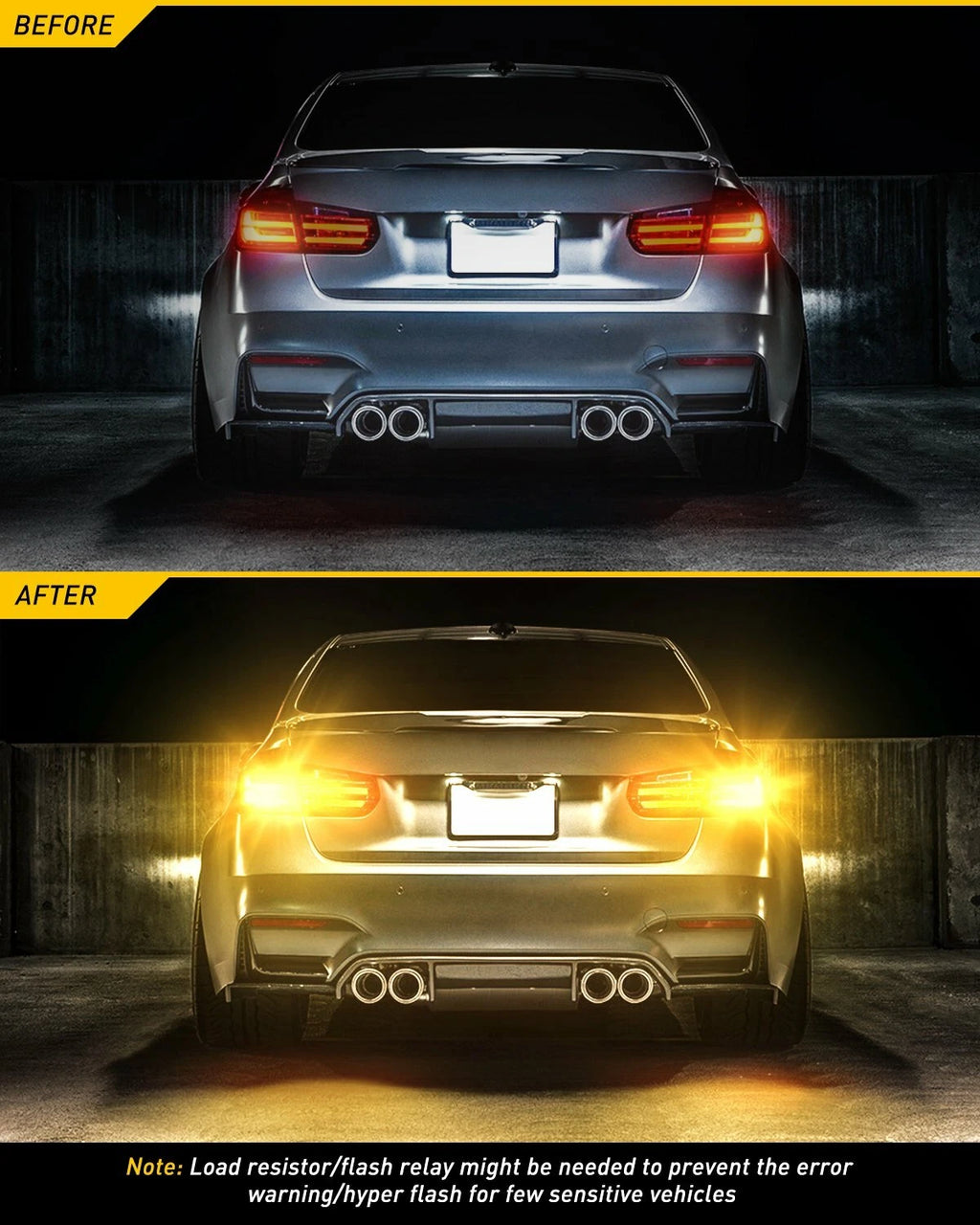 2X 3157 Amber Yellow LED Turn Signal Lights for Various Models (YYYY–YYYY)