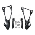 Black Rear Passenger Footpegs for Kawasaki Ninja ZX6R (2005-2008)