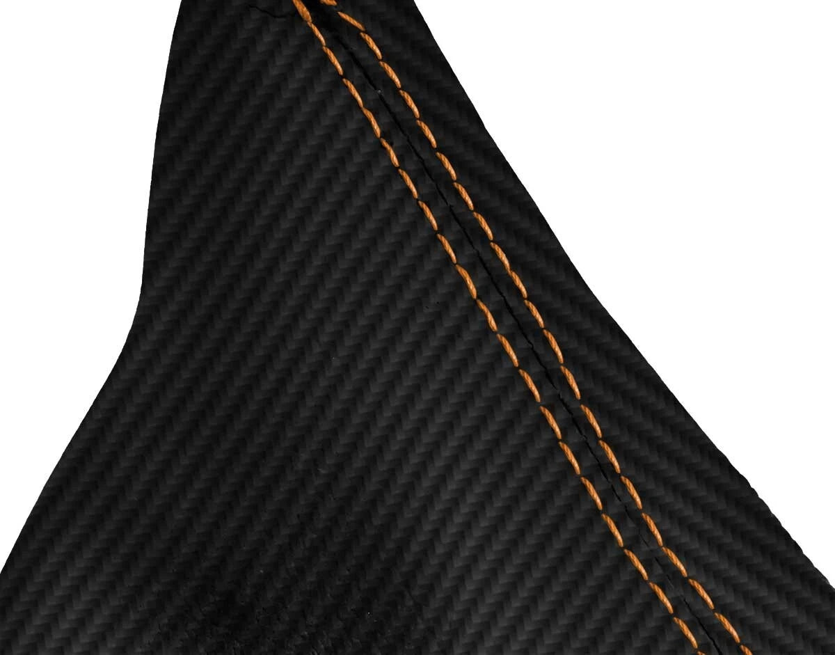 Manual Shift Boot for Ford Mustang (1994–2004) Carbon PVC Orange Stitch