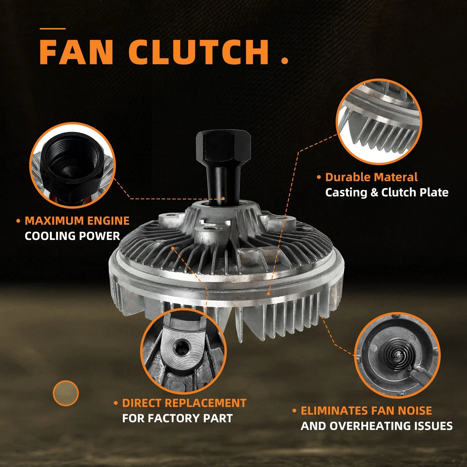 Cooling Fan Clutch for Ford E-150 E-250 F-150 F-250 F-350 Expedition (1997–2005)