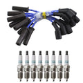 NGK Wire Set & Denso 8 Iridium Spark Plugs Kit for H2 Silverado 1500 (2001–2006)