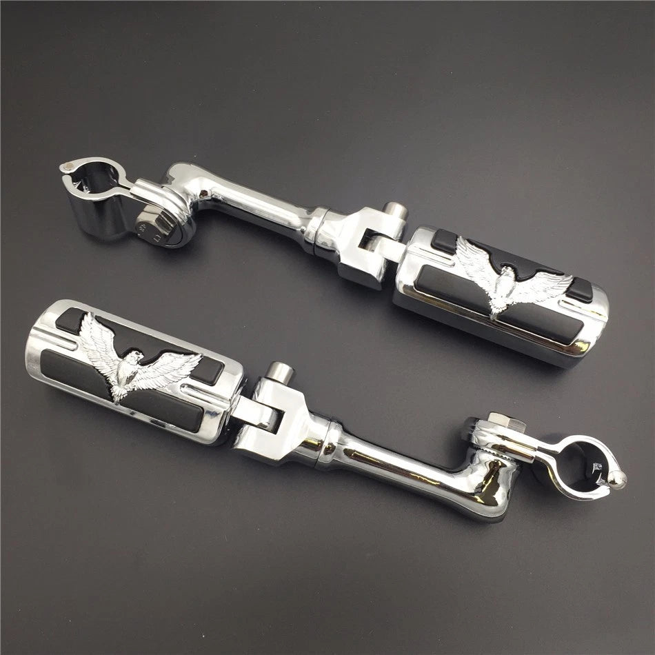 Chrome 1" PMK Eagle FootPeg for Honda GoldWing VTX1300 Shadow Valkyrie (2001–2010)