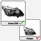 HID Headlight w/AFS for BMW E60 E61 528i 535i 5-Series (2008–2010)