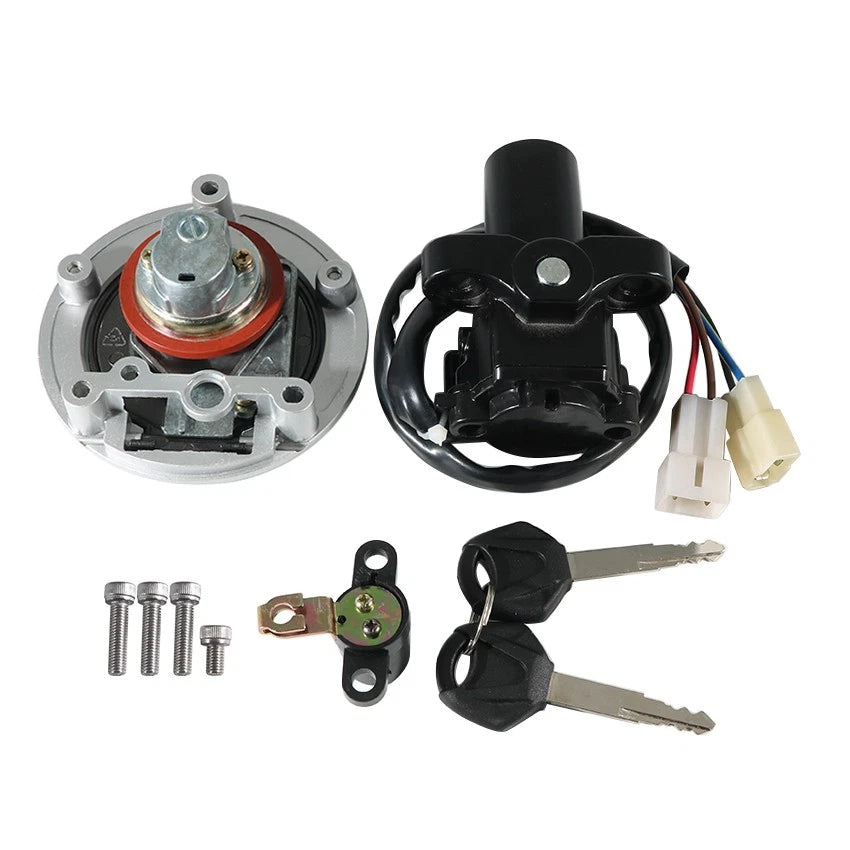 Set of 2 Ignition Key Switch Fuel Tank Caps for Yamaha XVS1300CT (2007–2017)
