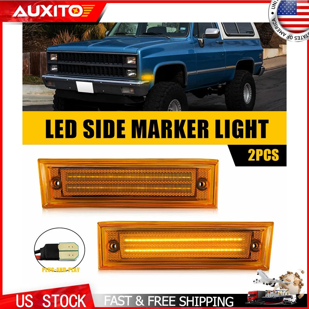 LED Front Side Marker Light for Chevrolet C10 C20 C30 Blazer (1981–1991)