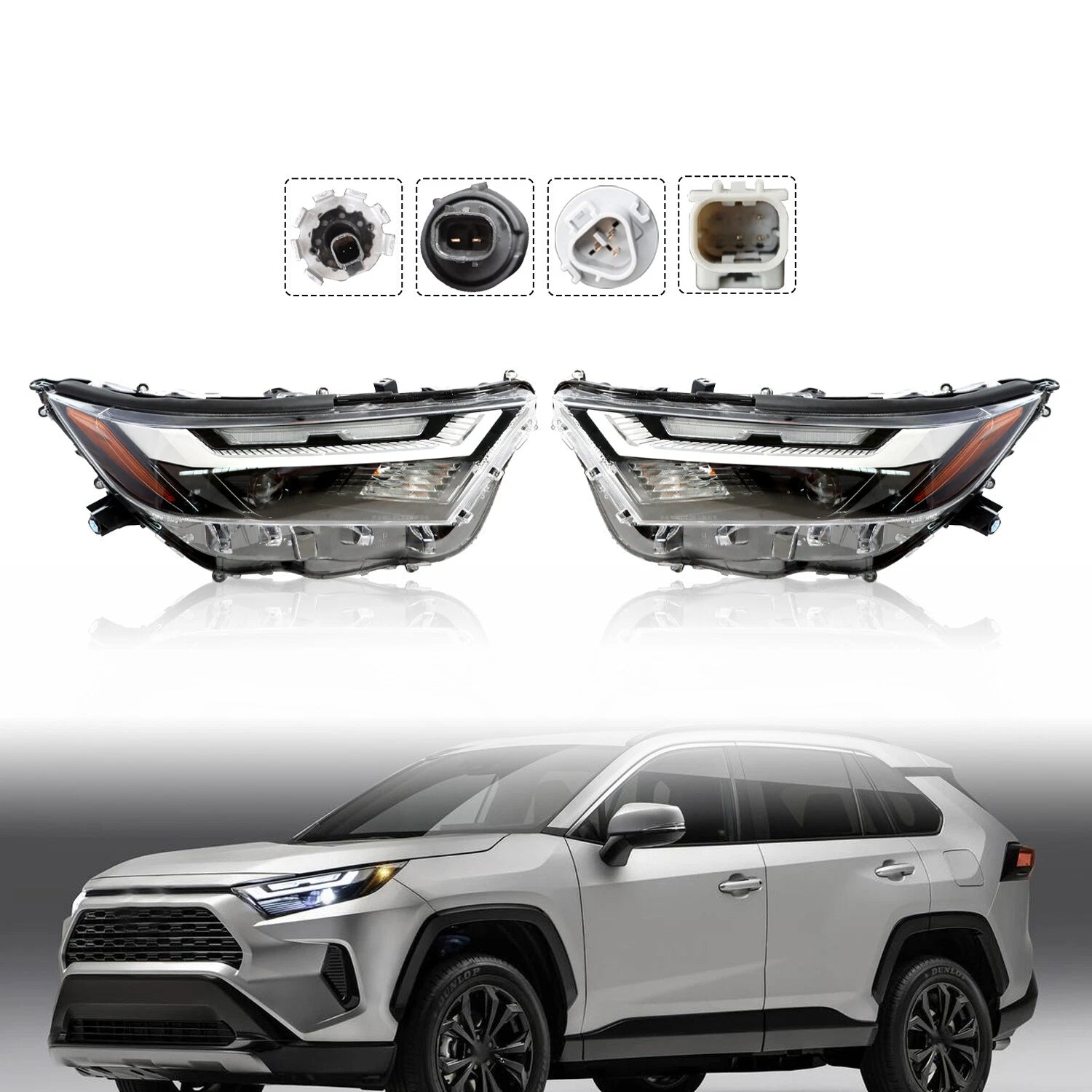 LED Headlight Assembly Pair for Toyota RAV4 (2022–2024) 811500R350 811100R350