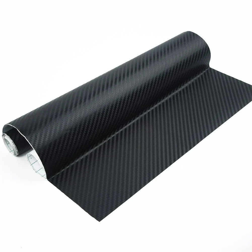 Black 3D Carbon Fiber Vinyl Wrap Roll Film Sticker for Car/Home 127x30cm DIY