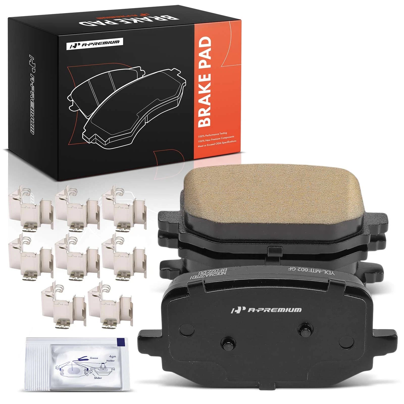 Set of 4 Rear Ceramic Brake Pads for Ford Explorer (2020–2023)