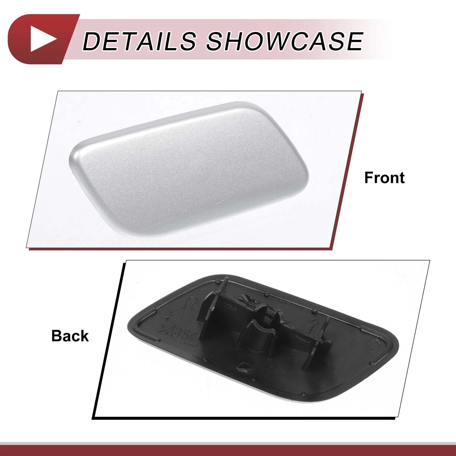 Front Right Washer Nozzle Cover Cap for Subaru Forester (2013–2015) Silver Tone