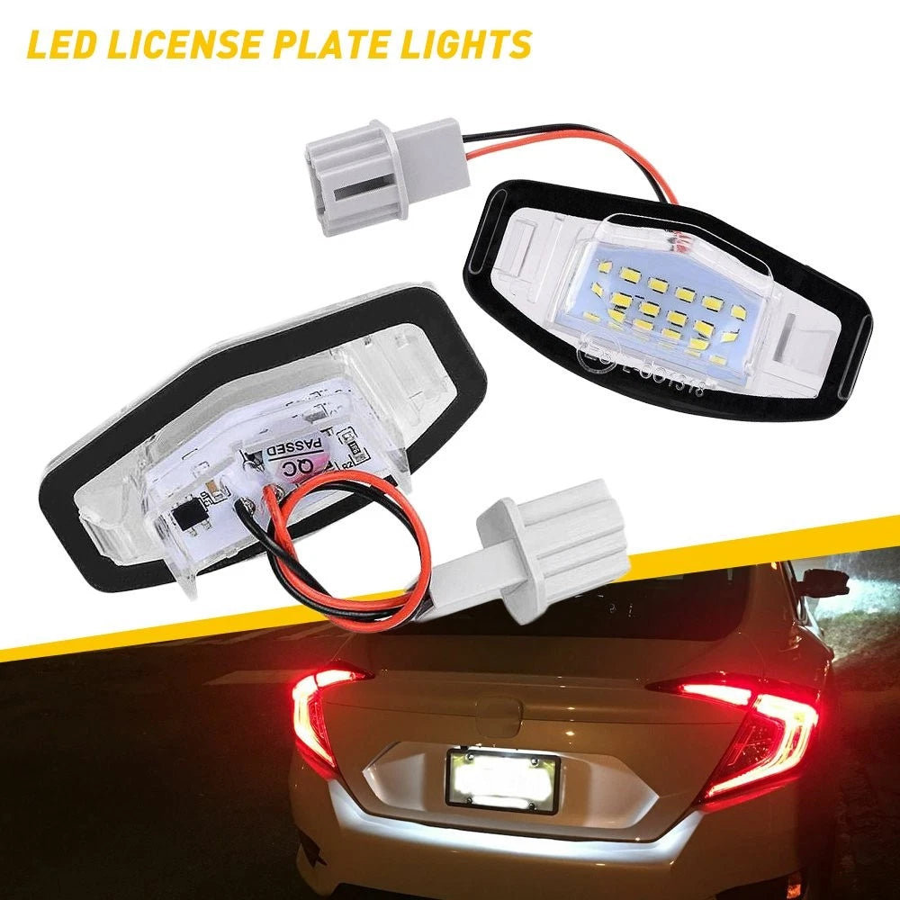 LED License Plate Light Bulbs for Honda Civic TL TSX MDX Accord Odyssey (2001–2023)