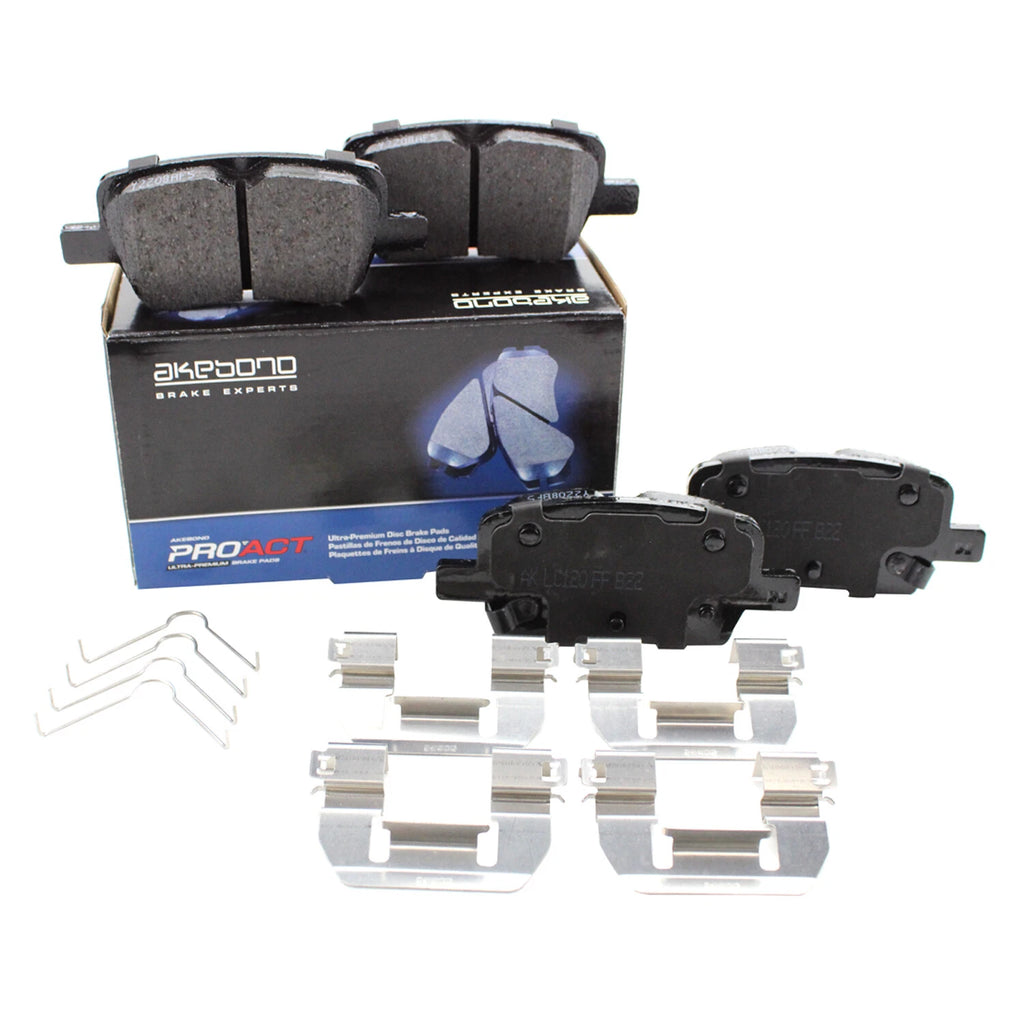Set of 4 Akebono ProACT Rear Ceramic Brake Pads for Cadillac Buick Chevrolet GMC
