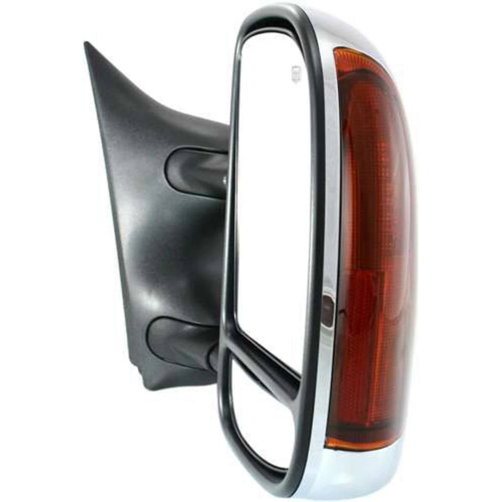 Set of 2 Chrome Power Heated Signal Tow Side View Mirrors for Super Duty