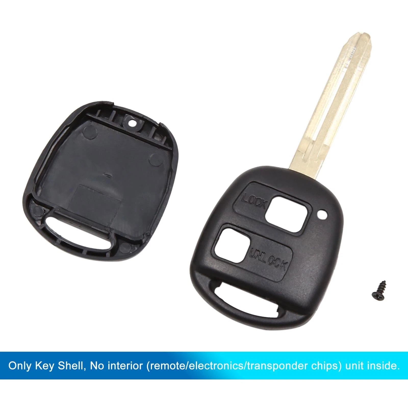 Key Fob Shell Case for Toyota Corolla Camry RAV4 (2000–2023) 2 Button