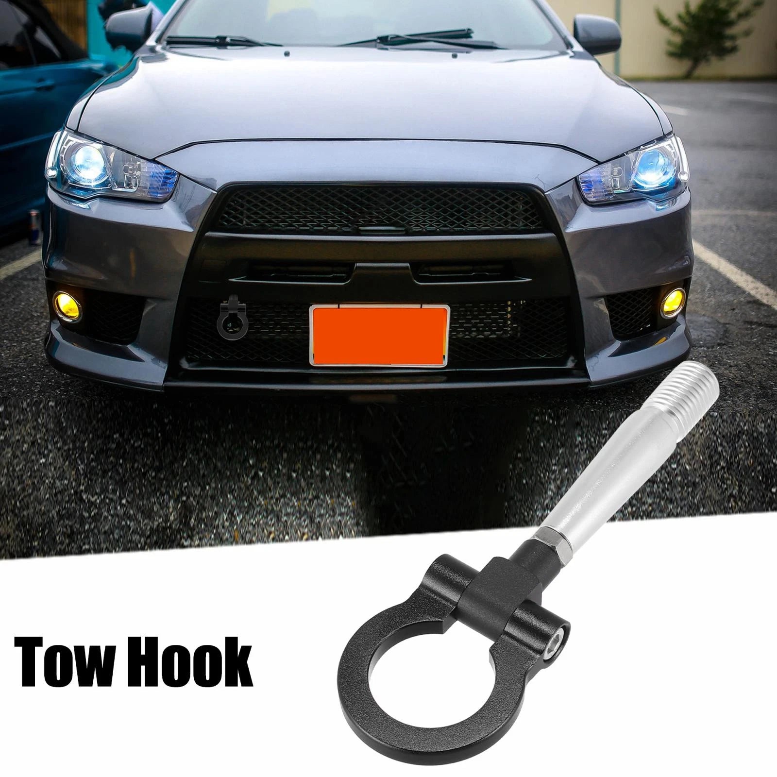 Tow Hook for Mitsubishi Lancer EVO X (2008–2015) - Black Round Ring