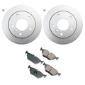 Hella Rear Rotors & Akebono EURO Ceramic Brake Pads Kit for BMW E46 E36 (1998–2006)