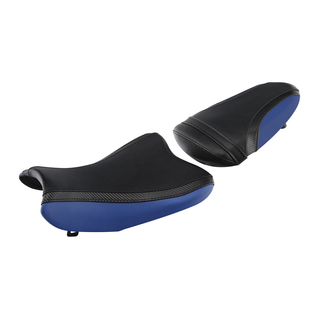 Driver & Passenger Seats for Suzuki GSXR1000 (2007–2008) - Black Blue
