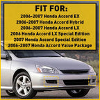 Set of 2 Fog Light Covers for Honda Accord (2006–2007)