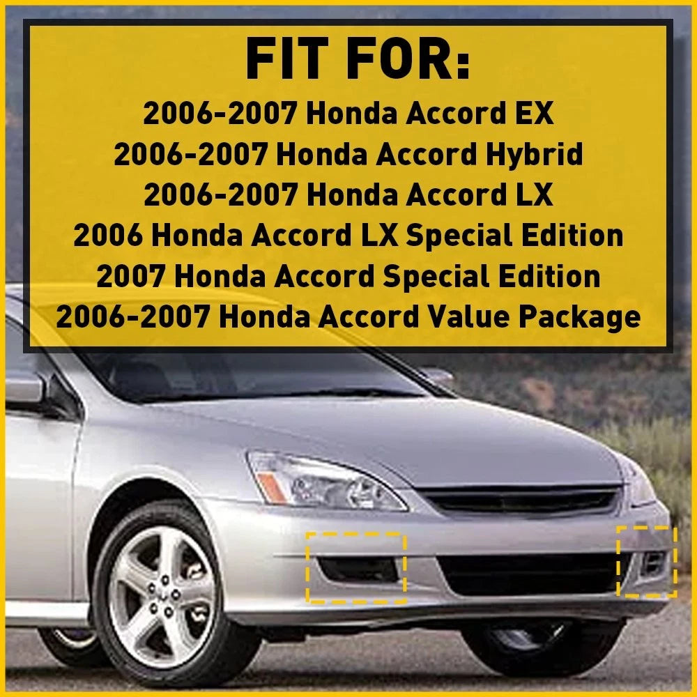 Set of 2 Fog Light Covers for Honda Accord (2006–2007)