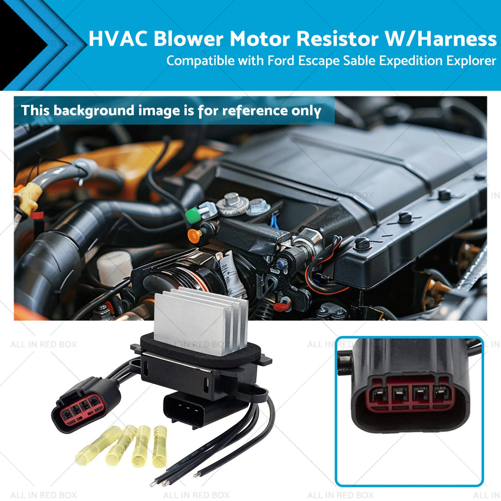 HVAC Blower Motor Resistor with Harness for Ford Escape, Sable, Lincoln MKS (2008–2012)