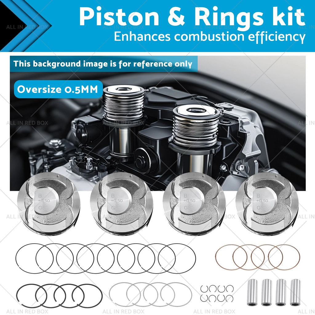Piston & Ring Set 0.5MM for Hyundai Kia Accent Rio 1.6L (2012–2016)