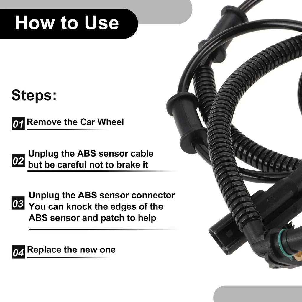 ABS Wheel Speed Sensor Kit for Dodge - 1 x Front Left/Right (2006-2010)