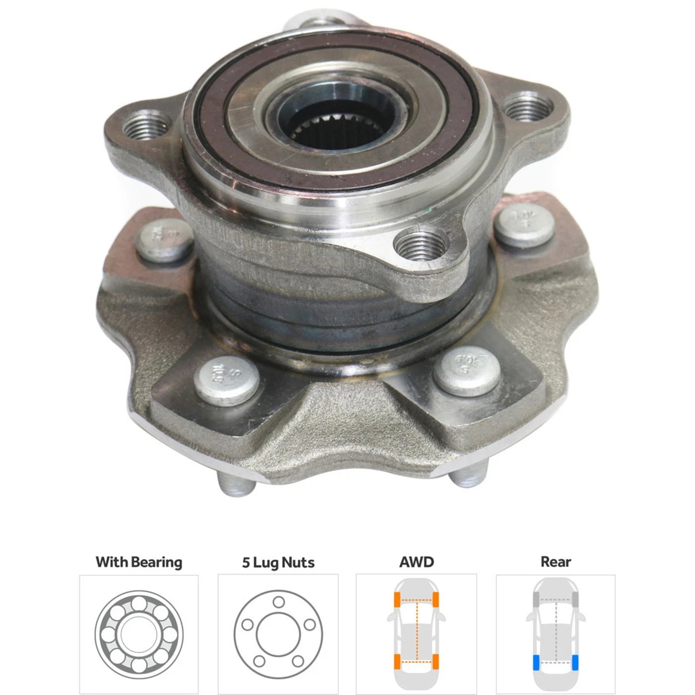 Wheel Hubs for Lexus RX350 (2010–2022) Rear Left & Right with Bearing AWD