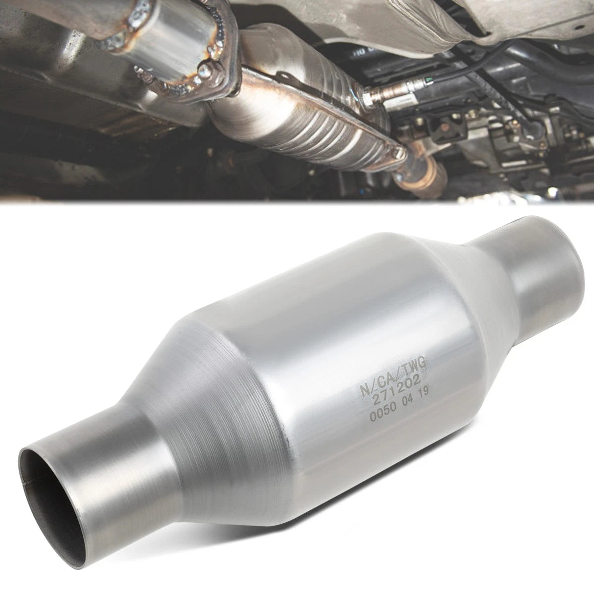 Universal Fit Weld On Catalytic Converter Exhaust Pipe Kit 2" Inlet