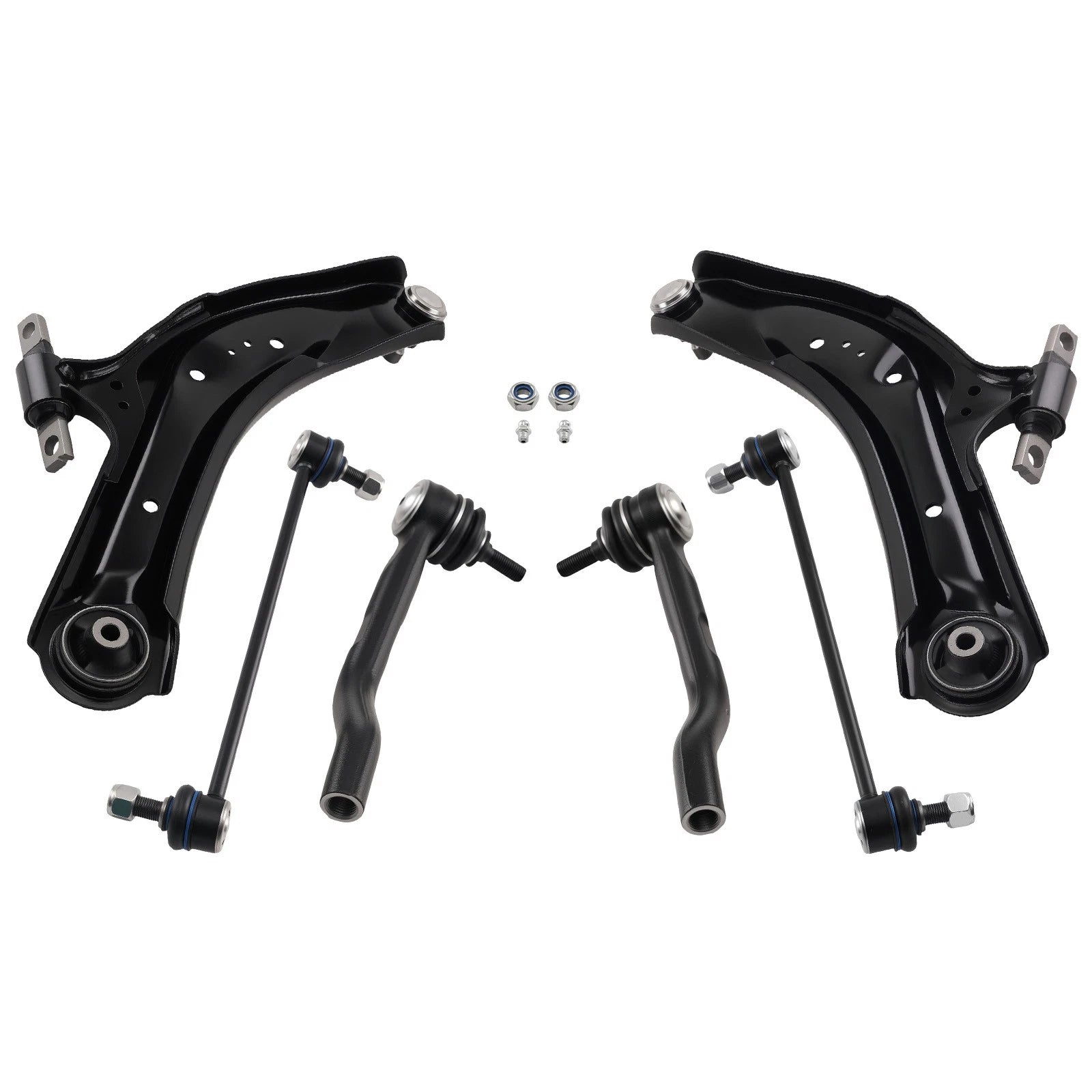 6PCS Front Lower Control Arm Set w/Tie Rod End for Nissan Rogue (2014–2021)